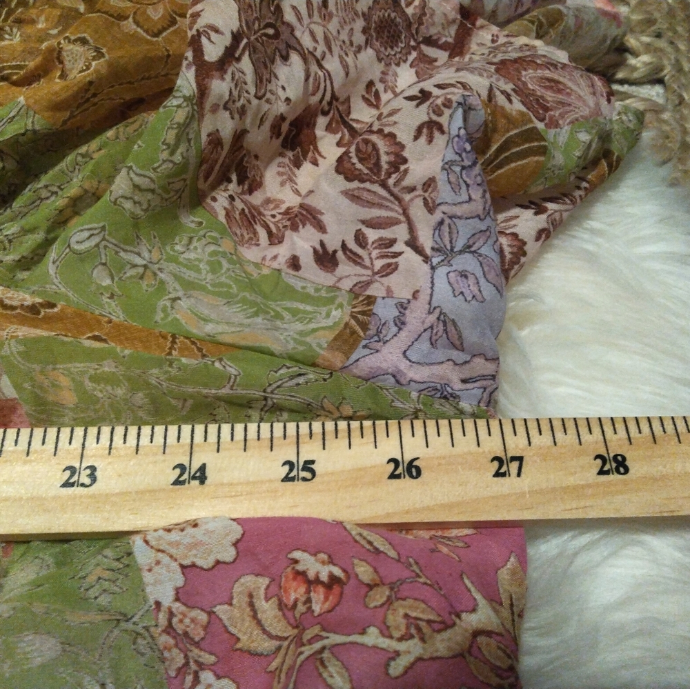Johnny Was Bertha Floral Patchwork V-Neck Blouse Size XL - Picture 7 of 8